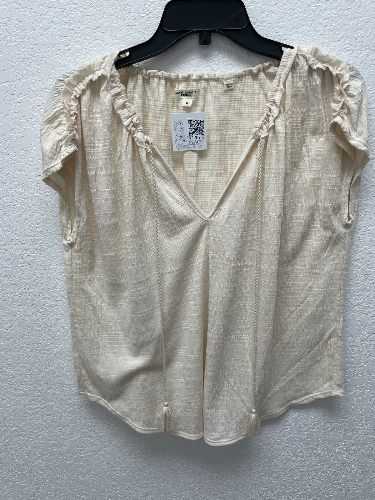 Max studio tan blouse ,tan ,small