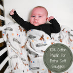 Fireman Policeman -Baby Swaddle Blanket Set