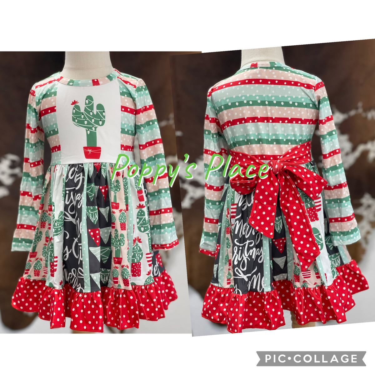 **PRE ORDER** Christmas Cactus Dress