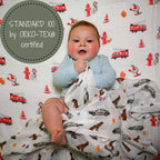 Fireman Policeman -Baby Swaddle Blanket Set