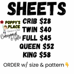**PRE ORDER** Custom Crib Sheet