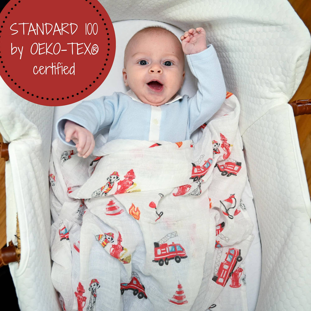 Fireman Policeman -Baby Swaddle Blanket Set