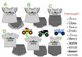 CUSTOM Embroidery Monster Truck Sibling Match *ships End March*