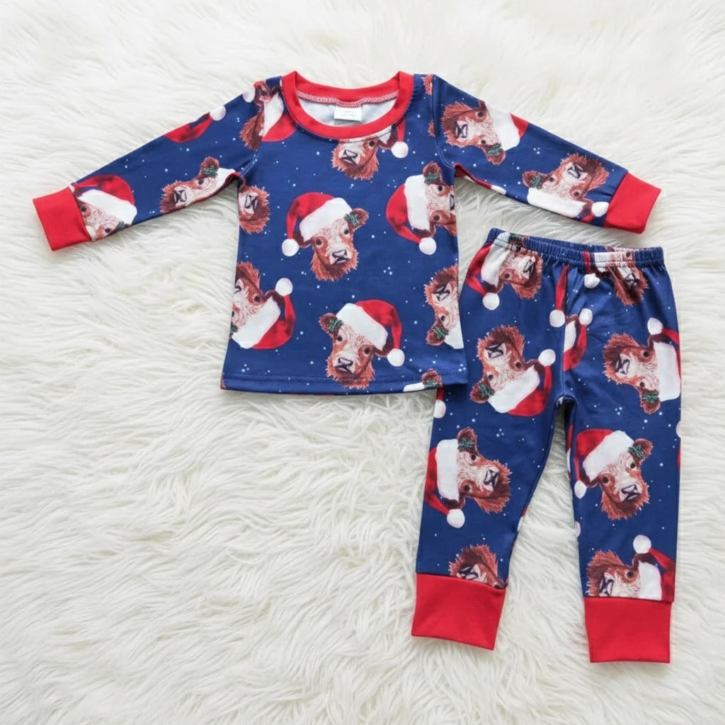 **Pre Order** Cow Santa Christmas Set
