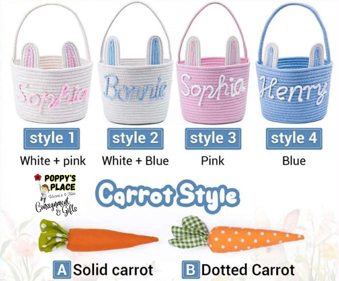 **CUSTOM** Carrot Detail Rope Basket
