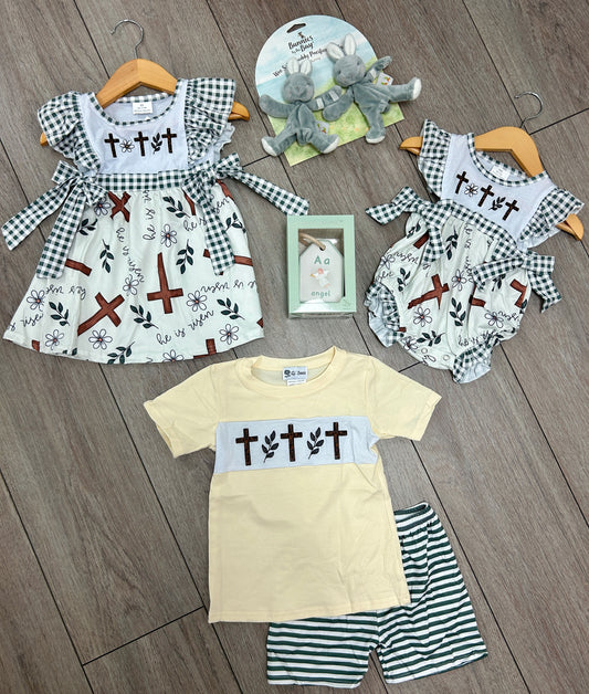 **PRE ORDER** Embroidered Easter Siblings Set