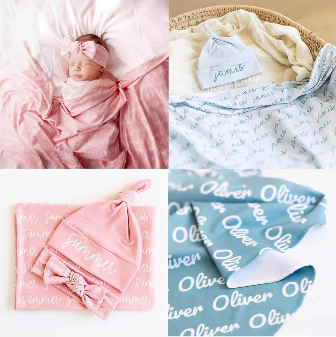 CUSTOM Swaddle Sets 37x55”
