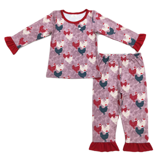 **Pre Order** Ruffle Chickens PJ Set