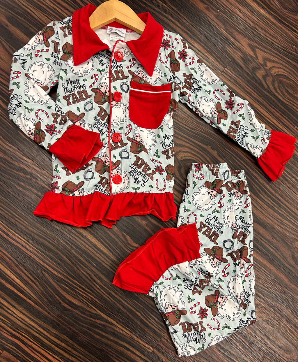 Ruffle, Merry Christmas Y'All Pajamas