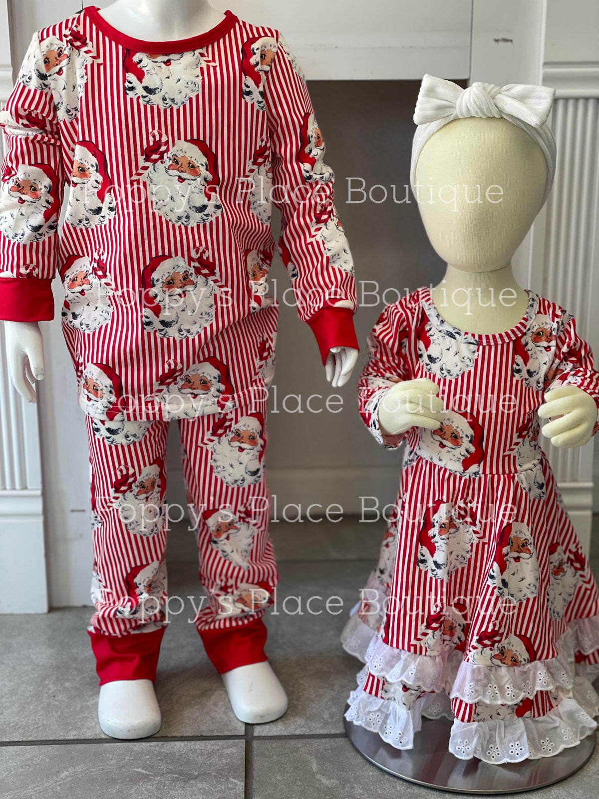 **PRE ORDER** Vintage Santa Striped Set