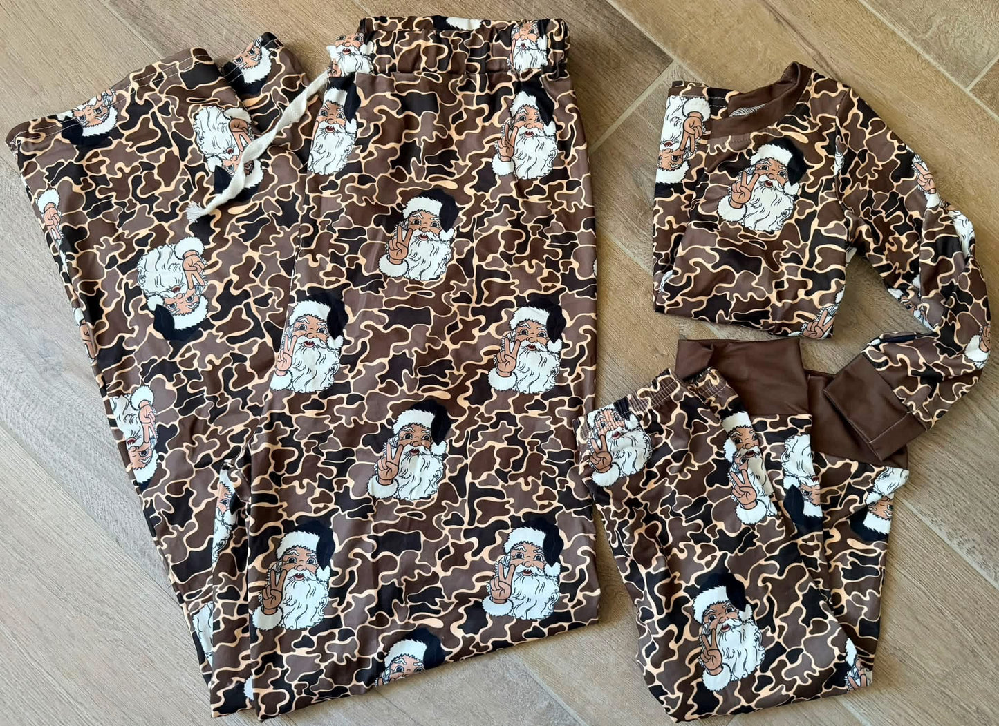 **PRE ORDER** Camo Claus Bamboo Christmas Pajamas (Baby/Kids)