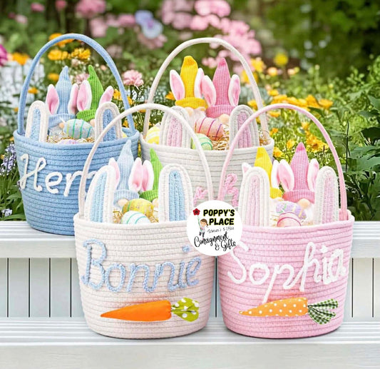**CUSTOM** Carrot Detail Rope Basket