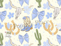 **PRE ORDER** Custom Pattern: Blue Boots & Bows