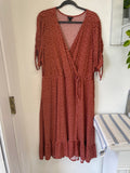 Torrid polka dot Dress,orange ,3XL