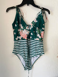 Med, Grn Striped