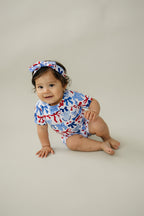 Bamboo Shorts Set | Red-White & Bows