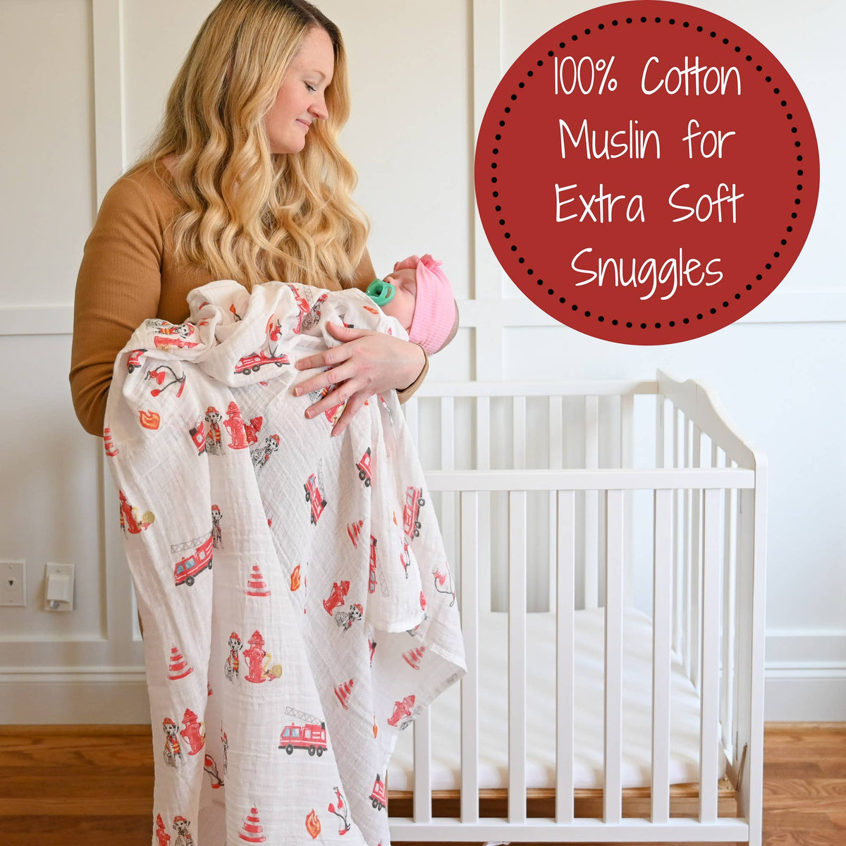 Fireman Policeman -Baby Swaddle Blanket Set