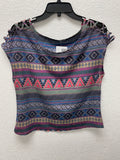 Charlotte Russe Boho Top,Multi Print,XS