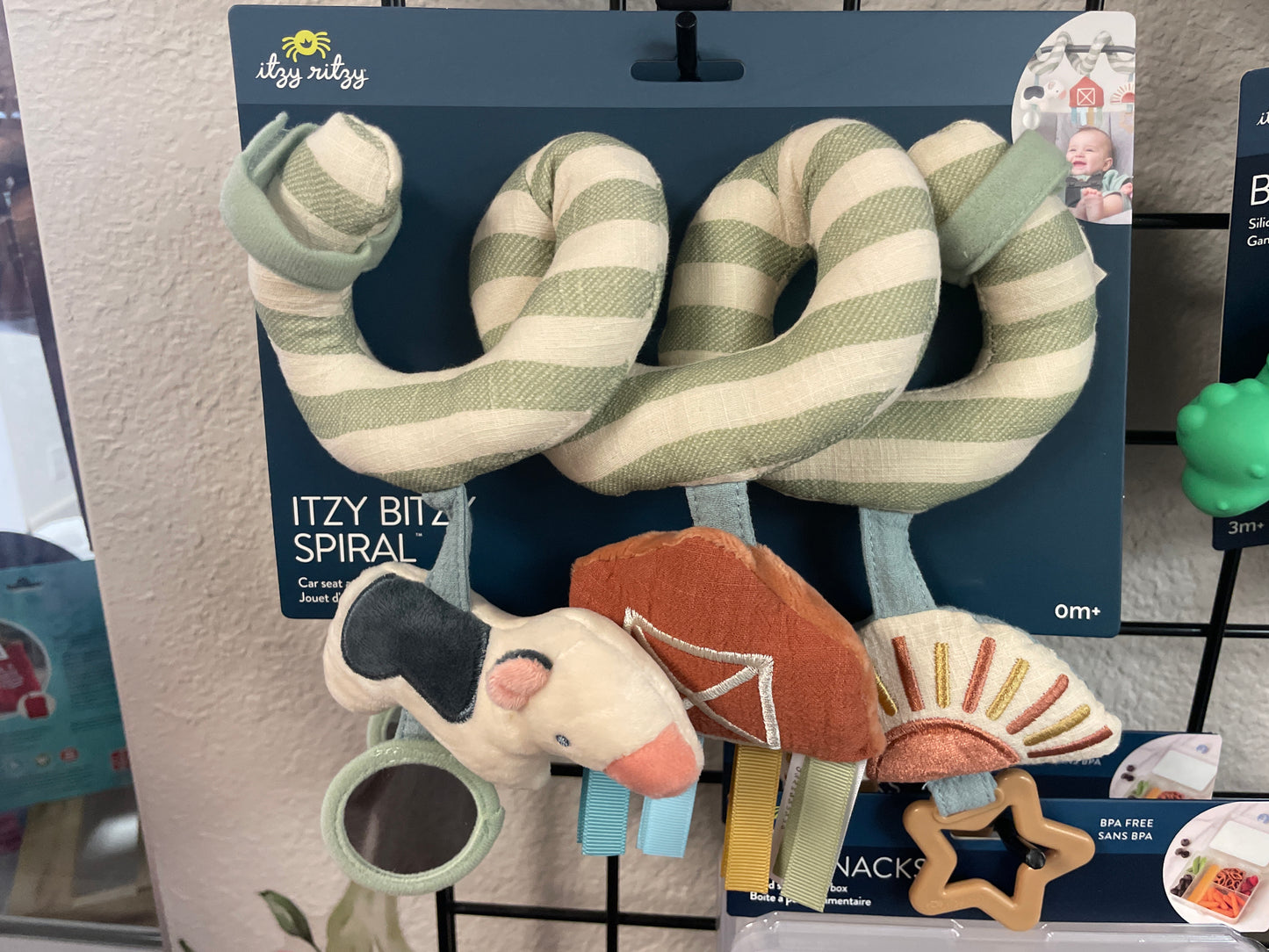 Itzy Bitzy Farm Spiral Car Seat Activity Toy