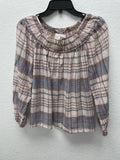 Lucky Brand Top,PastelPlaid,Small