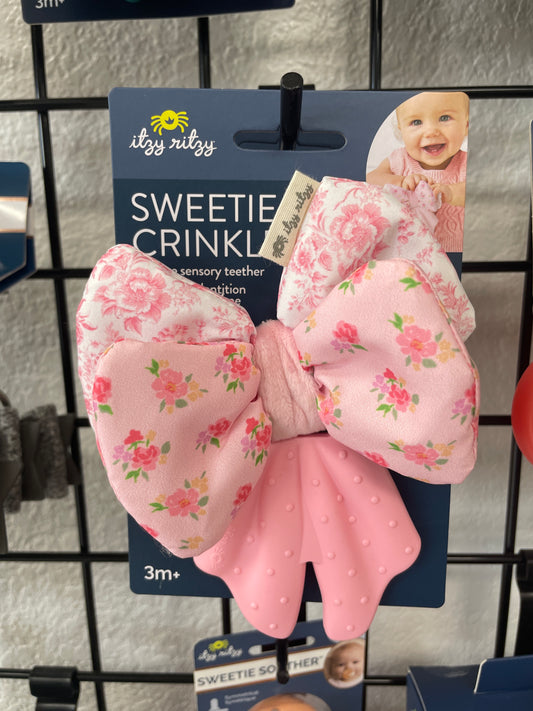 Itzy Ritzy - Sweetie Crinkle,Pink Bow,3m+