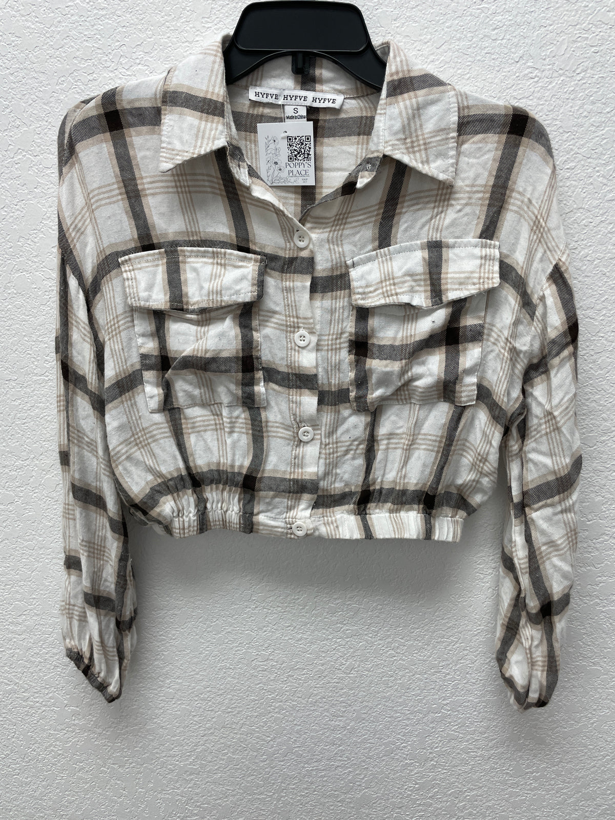 HYFVE LS Top,Plaid,S