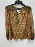 Liverpool LS Sheer Blouse,Tribal,S