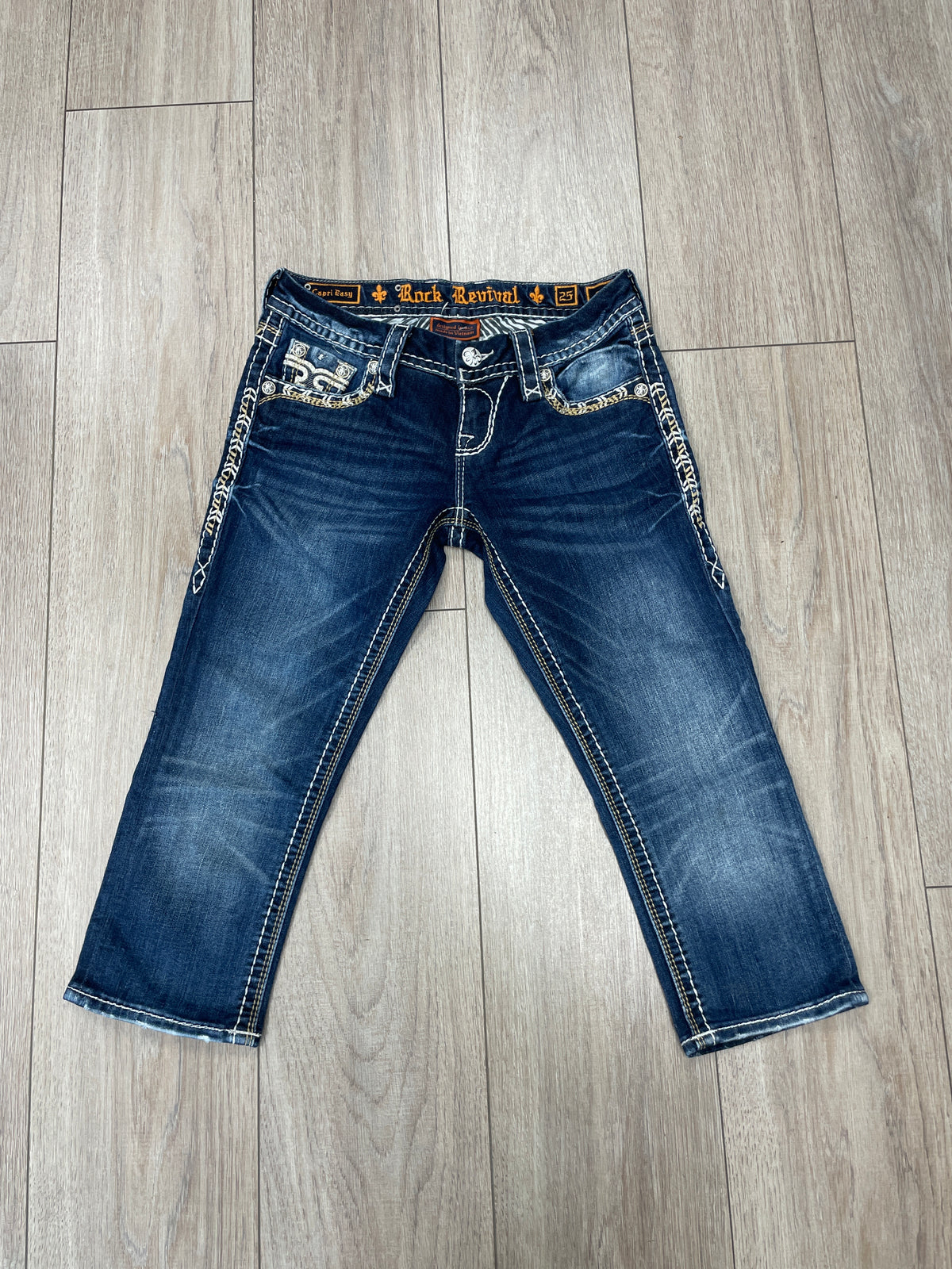 Rock Revival  capri Jeans,blue ,25