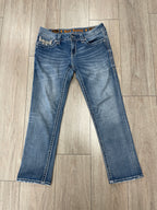 rock revival crop jeans,light blue denim,31