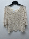 Bluivy Crochet Blouse,Cream,S
