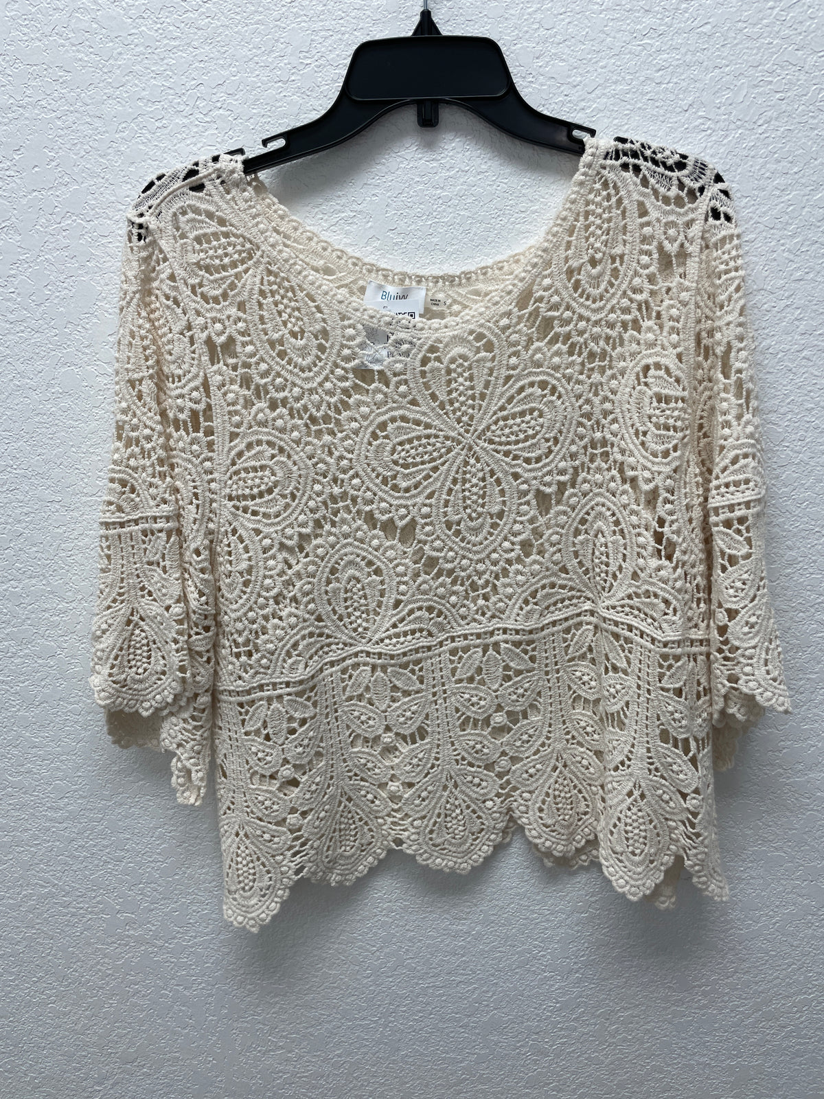 Bluivy Crochet Blouse,Cream,S