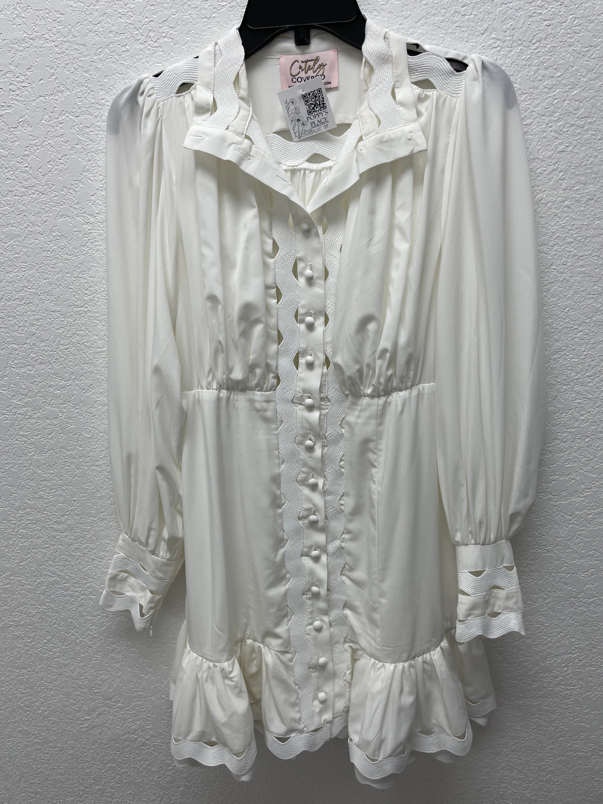 Cutely Dress,White,S